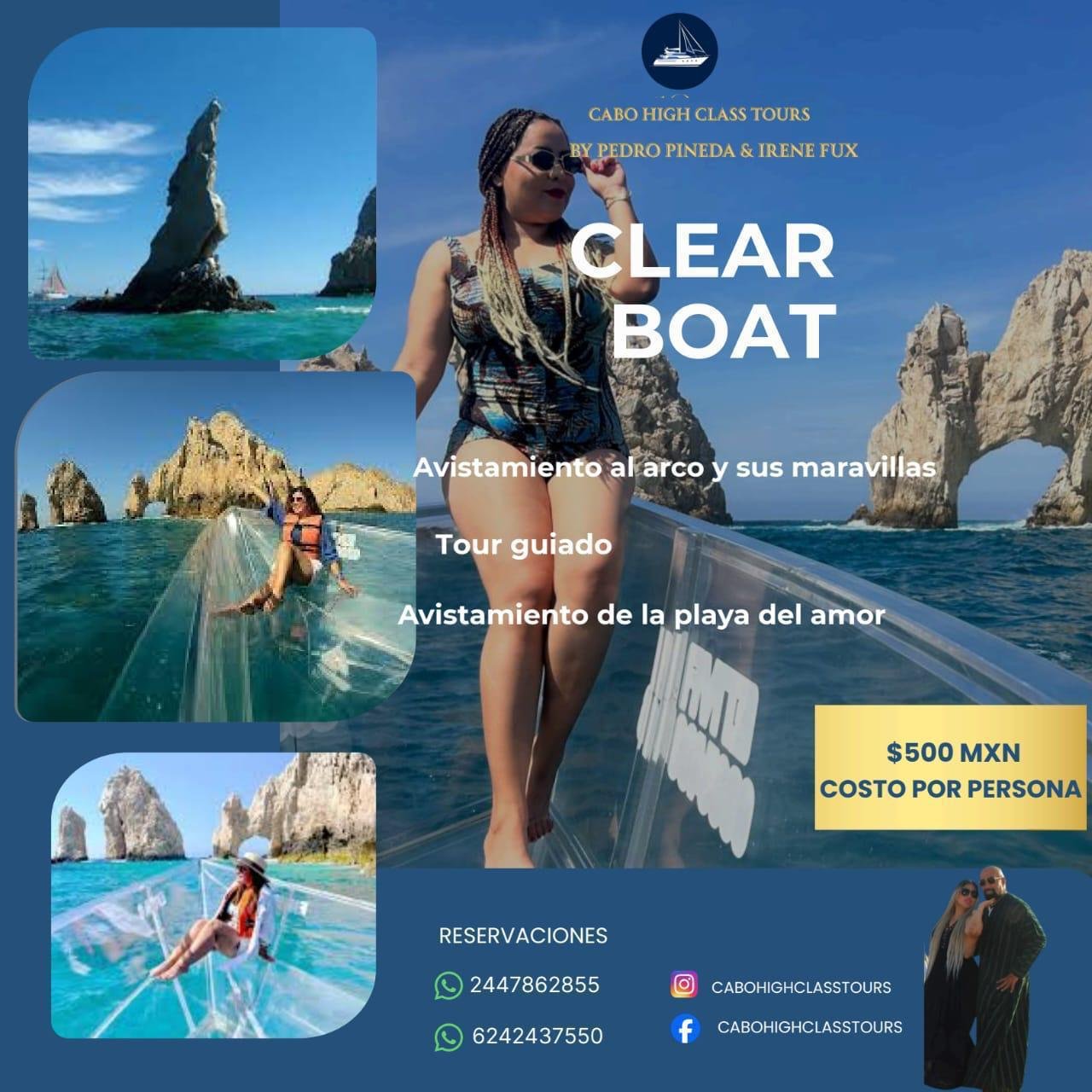 Clear Boat Barco de Cristal Arco